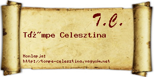 Tömpe Celesztina névjegykártya